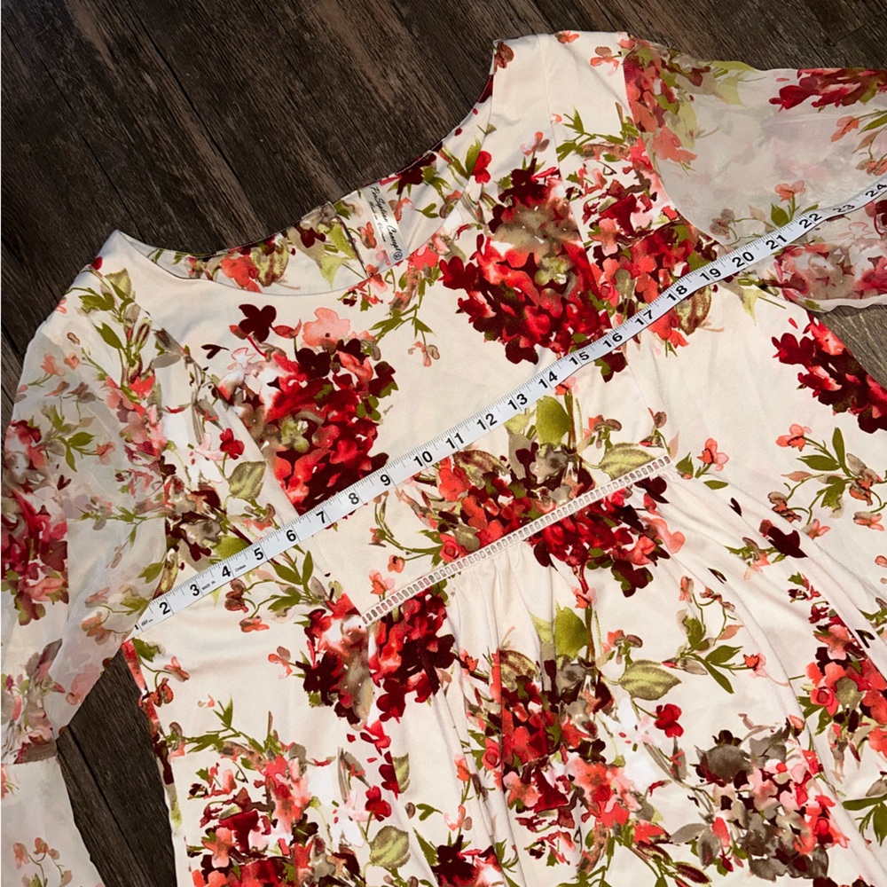 PerSeption Concept White Pink Floral Blouse size XL - Picture 13 of 13
